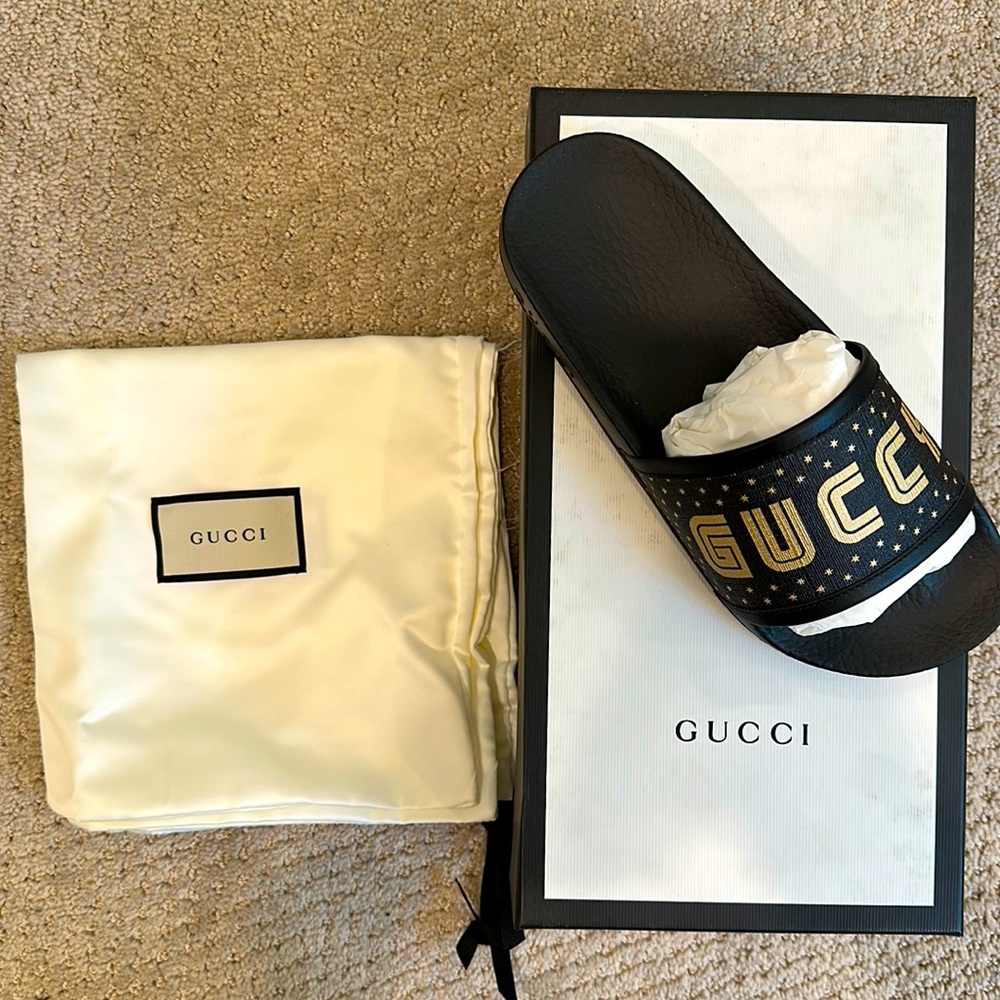 New authentic Gucci ‘Guccy’ slides. Size 36 (6) $200